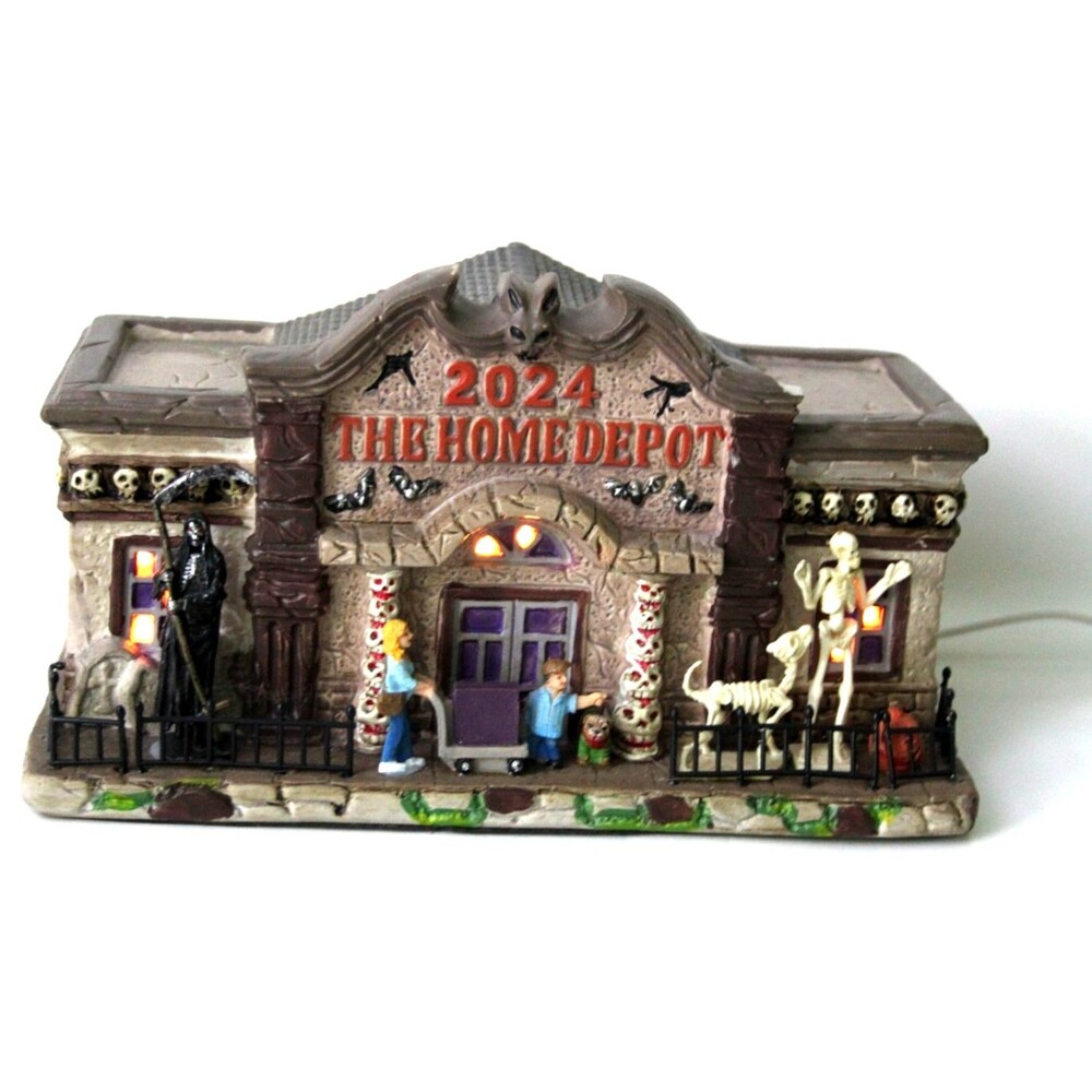 Home Accents Holiday 2024 The Home Depot Lighted Halloween Themed Village Decor